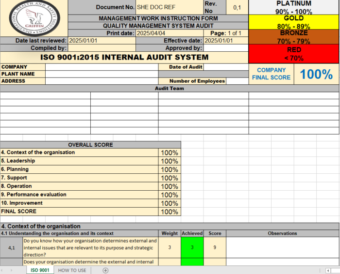 SHE-ADT-B01 ISO 9001 Audit